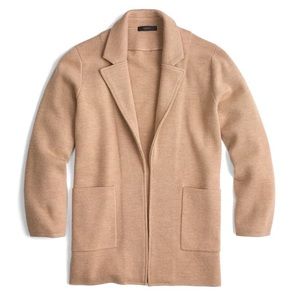 J. Crew Merino Wool Open Front Sweater Blazer